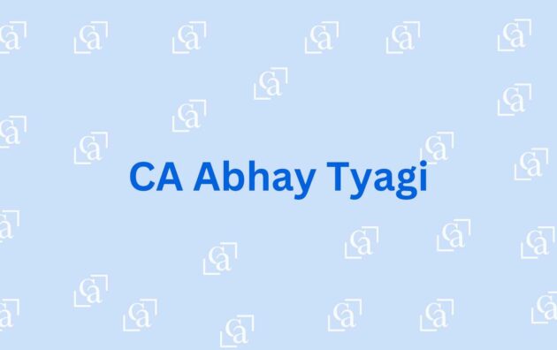 CA Abhay Tyagi - Best Chartered accountant Noida